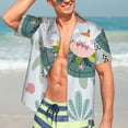 thumbnail image 5 of Picia Turtle and Sea Life Gentle Cotton Regular Fit Short Sleeve Casual Hawaiian Shirt for Men-X-Large, 5 of 9