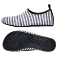 thumbnail image 6 of QWKLEAJ Striped Pattern Water Shoes for Women Men Quick-Dry Aqua Socks Swim Beach Barefoot | Yoga Exercise Wear Sport Accessories Pool Camping Must Haves River Hiking Youth Adult White 7, 6 of 6