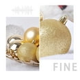 thumbnail image 2 of MAWCLOS Xmas Balls Ornaments 24 Pcs Christmas Ball Decor Hangings Lightweight Decorations Multi-color Convenient Shiny Durable Gold 6cm/2.36'', 2 of 4