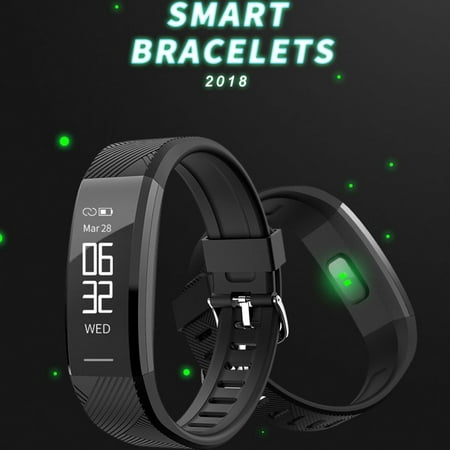 Waterproof Bluetooth Fitness Tracker Smart Bracelet Heart Rate Wristband Watch Alarm Clock Step Counter Sports Sleep
