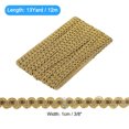 thumbnail image 2 of 13 Yards Gimp Braid Trim, 3/8 inch Wide Curtain Fabric Trim，Upholstery Trim for Sewing DIY Crafts Brown, 2 of 6