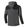 thumbnail image 4 of UVEASISHA Mens Lightweight Rain Coat Waterproof Hiking Jackets Hooded Outdoor Windbreaker Raincoats Colorblock Travel Jacket with Pockets Dark Gray L, 4 of 4