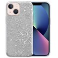 thumbnail image 1 of WIRESTER Silver Glitter Case, Sparkle Bling TPU Cover for Apple iPhone 13 6.1" 2021, White Winter Christmas Snowflake, 1 of 3