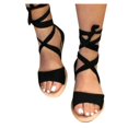 thumbnail image 3 of Women‘s Fashion Hollow Roman Strap Large Size Hemp Rope Flat Sandals, 3 of 3