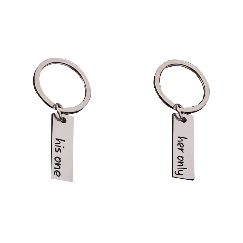 Best Gift Engrave Lover His Her Keychain I Love You Key Rings Different 2pcs 