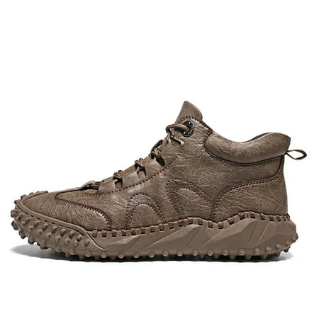 

Men‘s Handmade Stitching Non Slip Hiking Shoes Walking Trailing Trekking Sneakers