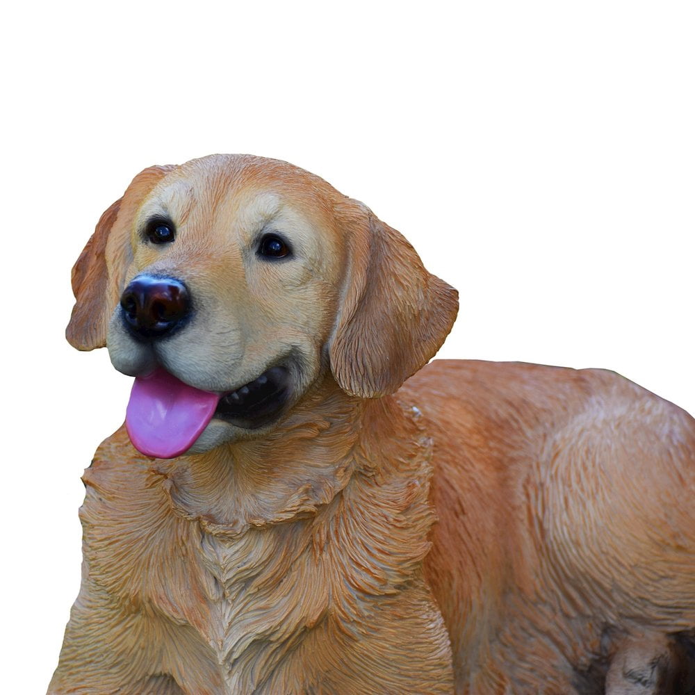 Hi-Line Gift 12 in Golden Retriever Lying Down Garden Statue, Weather-Resistant