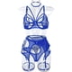 thumbnail image 1 of Conjunto de 6 piezas de ropa interior sexy de estilo europeo y americano con accesorios de metal de círculo grande con anillo para el cuello y las piernas, 1 of 6