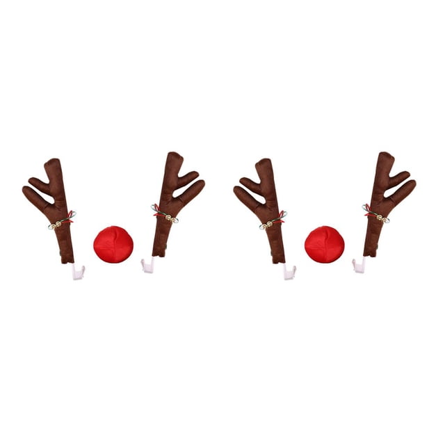 Speravity 3 unids/set ciervos Navidad decoración coche vehículo nariz cuerno disfraz Kit Navidad cuernos adornos Auto decoración Type2 NO2 Speravity CBP106133