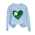 thumbnail image 3 of Funny St Patrick's Day Sweatshirt Women Green Clover Graphic Raglan Long Sleeve Pullover Holiday Crew Neck Shenanigans Coordinator Shirt, 3 of 6