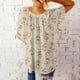 thumbnail image 3 of Blusa de manga tres cuartos con parte superior de un solo hombro para mujer Pompotops  hkajfhjk471628, 3 of 8