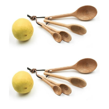 GOOHOCHY Beechwood Spoon Set 8Pcs for Kitchen Use and