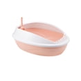 thumbnail image 5 of Open Top Pet Litter Tray Cat Sand Box Portable Splashproof Cat Litter Basin Pink, 5 of 8