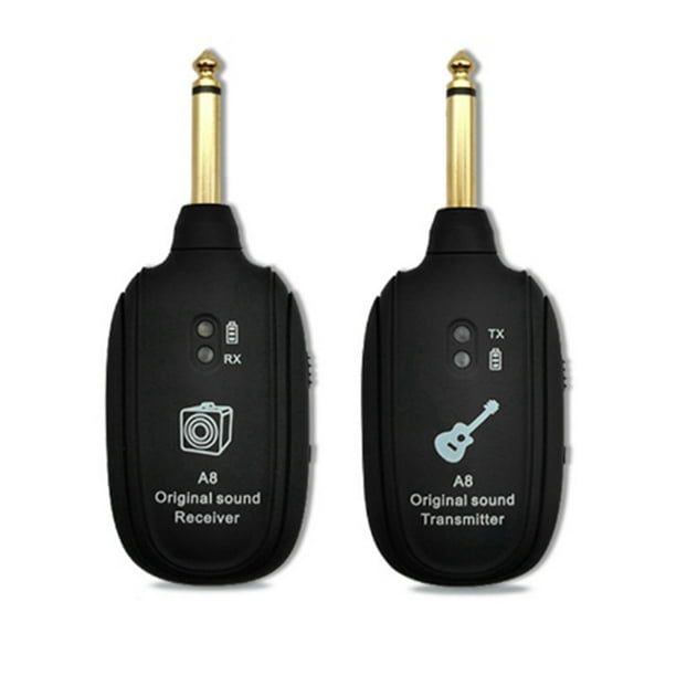 Receptor Transmisor de Inalámbrico de Guitarra UHF Batería Incorporada Rango de Transmisión de Sonido de 50 M para Bajo de Guitarra