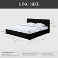 thumbnail image 6 of Pemberly Row Upholstered Platform King Bed in Black Boucle Fabric, 6 of 8