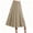 Khaki, variant on Women Button Front A-Line Maxi Skirt Elastic Waist Casual Boho Loose Ankle Length Summer Skirt, Brown L