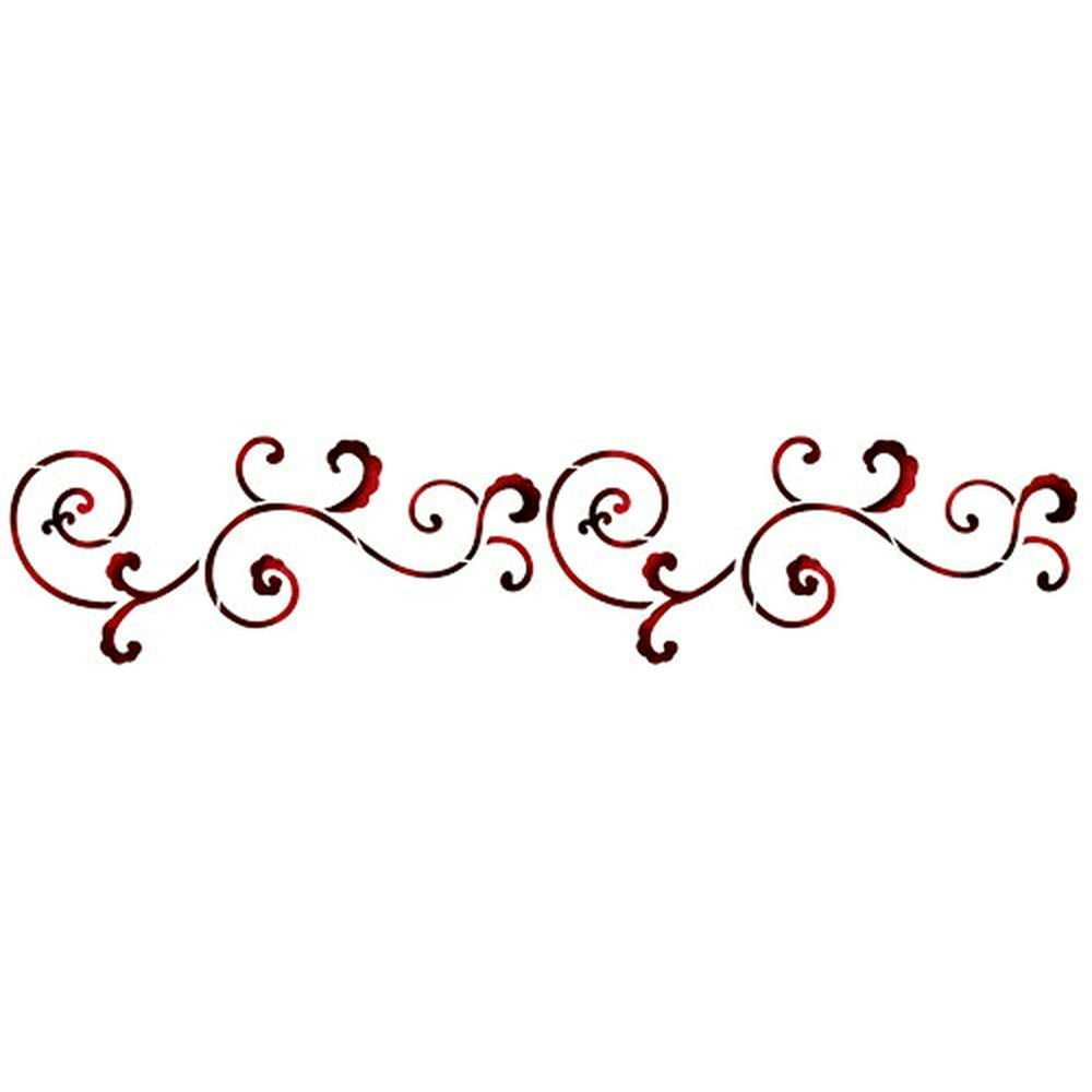 Leafy Scroll Wall Stencil SKU 3684 by Designer Stencils