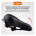 thumbnail image 4 of Asiento De Bicicleta Cómodo Con Cojín Suave Y Luz Trasera Roja, 4 of 5