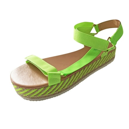 

Alueeu ladies shoes casual Fashion Women s Casual Shoes Breathable Thick-soled Outdoor Leisure Sandals Green 42