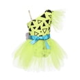 thumbnail image 5 of iiniim Kids Girls One Shoulder Dance Dress for Carnival Birthday Party Yellow 12, 5 of 6