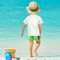 thumbnail image 4 of FORMRS Boys Rash Guard Short Sleeves Swim Shirt Quick Dry UPF 50+ Sun Protection, Sizes 3-12T, White Christmas Holly, 4 of 6
