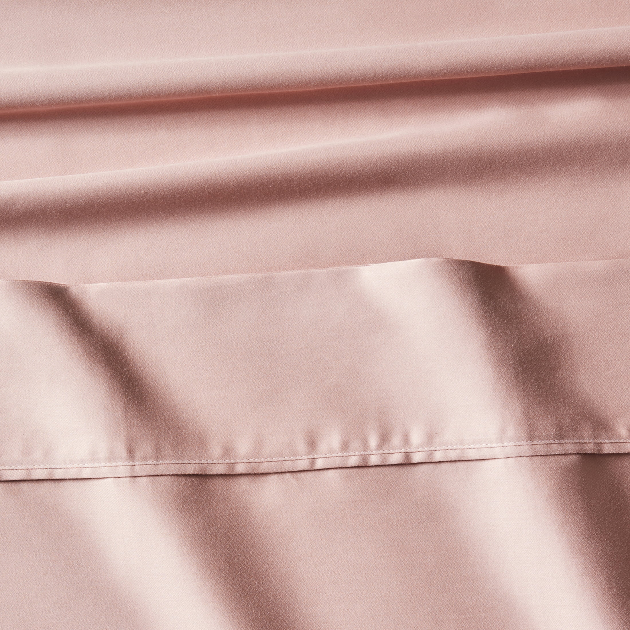 Better Homes & Gardens 4-Piece 300 Thread Count Antique Blush Cotton Sateen Bed Sheet Set, Queen