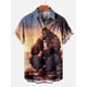 thumbnail image 2 of Camisas hawaianas vintage con estampado 3D de monstruo gorila para hombre, camisetas holgadas de verano de manga corta para playa de gran tamaño para hombre, 2 of 4