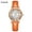 Orange, variant on Women's Leather Quartz Watch – Waterproof, Diamond Accents, Elegant Styling