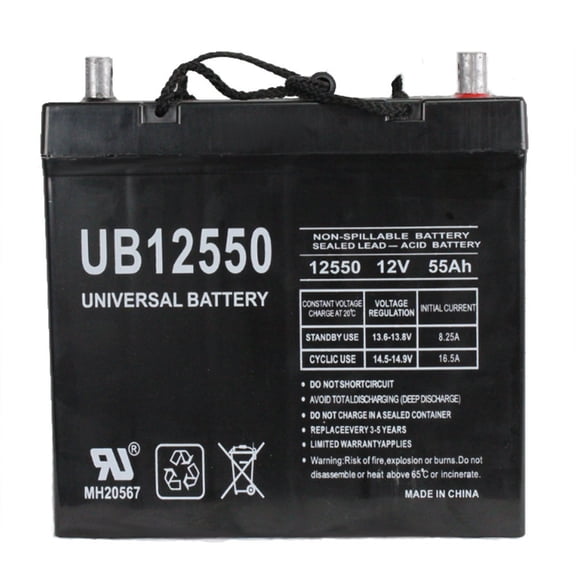 BATTERY PRIDE JAZZY 600,1115,1121 PS-12550 22NF 12V AGM 55AH
