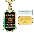 thumbnail image 3 of Finest Moms Raise Firefighters Stainless Steel or 18k Gold Premium Swivel Dog Tag Keychain, 3 of 10