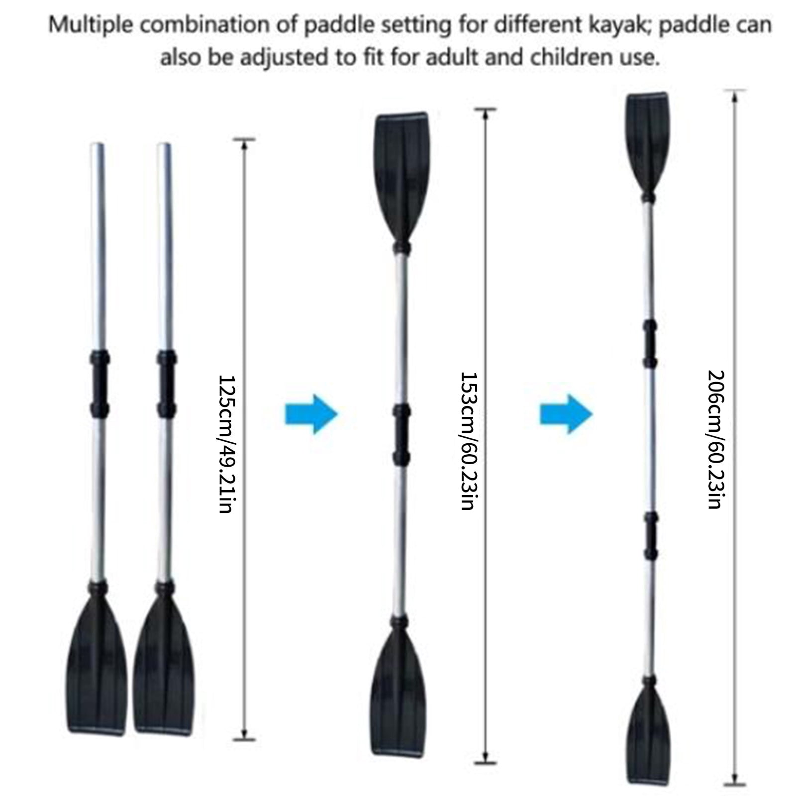 JMYHOAM Camping Tools and Gadgets Detachable Double Aluminum Alloy Paddle Reinforced Kayak Inflatable Paddle Outdoor Activities