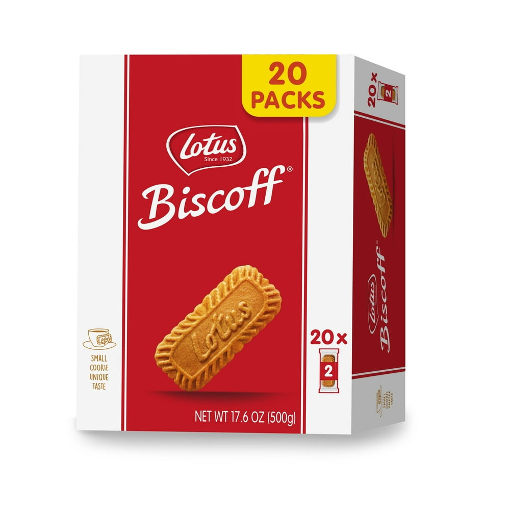 Lotus Biscoff Caramelized Biscuit Cookie Snack Packs 17.6 Oz., (40