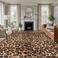 thumbnail image 2 of 8x10 Area Rugs, Leopard Printed Non-Skid Rubber Backing Large Rectangle Rugs - Living Room Bedroom Home Office, Modern Animals Textured Brown Indoor Floor Mat Carpets Washable Rug, 2 of 9