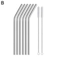thumbnail image 4 of Stainless Steel Straw,Reusable Stainless Steel Metal Straws with Brush,Environmentally Friendly Metal Straws for Cup,0.23/6mm Diameter Straws Straight Bent for Tumbler, 4 of 9