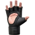 thumbnail image 6 of RDX MMA Gloves for Grappling Martial Arts Training, D. Cut Open Palm Maya Hide Leather Sparring Mitts, Perfect for Cage Fighting, Combat Sports, Punching Bag, Muay Thai and Kickboxing, Black, S, 6 of 10