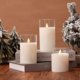 thumbnail image 5 of Velas LED parpadeantes sin llama con control remoto y temporizador 4in 5in 6in Juego de 3 velas eléctricas que funcionan con batería con mecha móvil Llamas danzantes Velas de cera real con vidrio Zhivalor WXOTTO-LKX-2839, 5 of 5