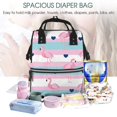 thumbnail image 5 of Pofeuu Flamingo1 Print Diaper Bag Backpack, Multifunction Travel Pack Maternity Baby Changing Bags, Large Capacity, Waterproof, 5 of 6