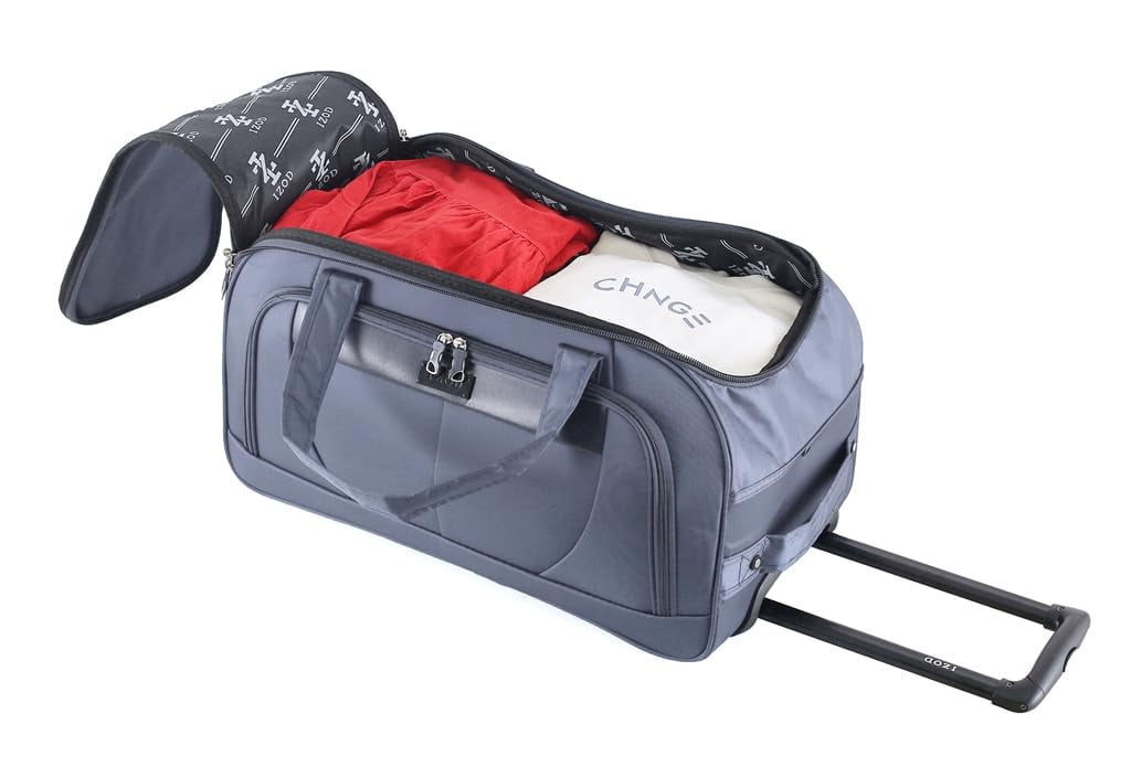 IZOD Carol Lightweight Soft Shell Rolling Duffel Bag with Wheels and Telescopic Handle – Travel-Ready Luggage Duffel