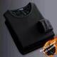thumbnail image 4 of Minnieouse Ropa interior térmica para hombre, chaleco de terciopelo grueso para invierno, hogar, exterior, capa básica, ropa interior, Tops conjuntos de ropa La camisa negra, 4 of 5