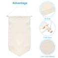 thumbnail image 3 of Uxcell 21" Length Enamel Pin Display Banner Canvas Pin Banner Wall Hanging Banner Beige 2 Pack, 3 of 5