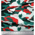 thumbnail image 3 of Soimoi Rayon Fabric Two Tone With White Camouflage Printed Fabric 1 Yard 42 Inch Wide, 3 of 3