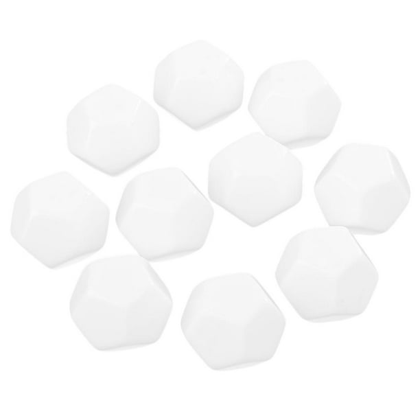 Juego de 10 dados D12 en blanco, dados de 12 caras para accesorios de juegos de mesa