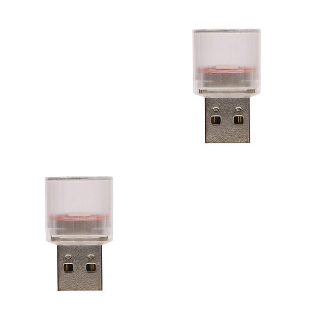 Wosthever Luz del coche USB LED Automóvil Interior Ambiente Lámpara Ambiente Dormitorio Fiesta Iluminación Accesorio Rosa Púrpura Luz Rosa Púrpura Luz 2piezas Wosthever CBP277338