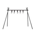 thumbnail image 1 of SWETRACE Travel Hanging Rack Black Multipurpose Aluminum Triangle Bracket for Outdoor Use, 1 of 8
