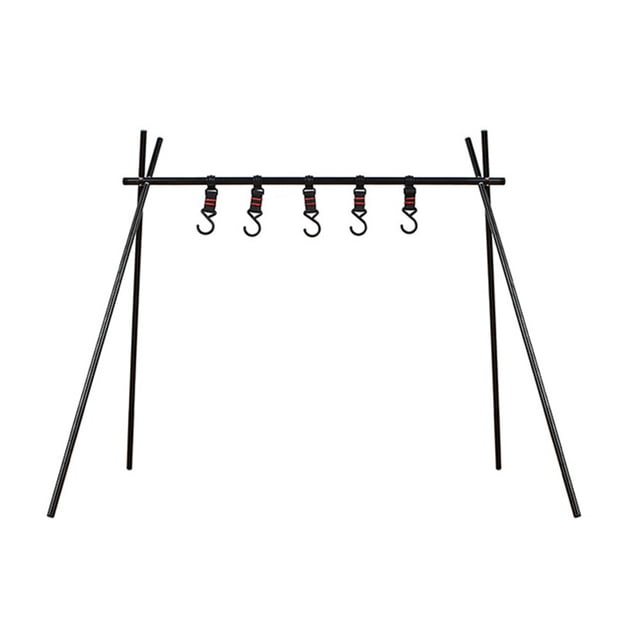 SWETRACE Travel Hanging Rack Black Multipurpose Aluminum Triangle Bracket for Outdoor Use