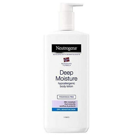 Neutrogena Norwegian Formula Deep Moisture Hypoallergenic Body Lotion For Dry Skin - 13.5oz or 400ml