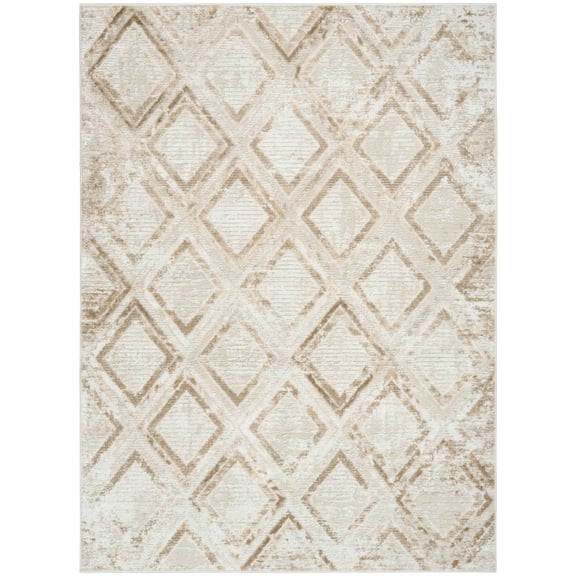 Nourison Dekor 5'3" x 7' Ivory Taupe Modern Indoor Rug