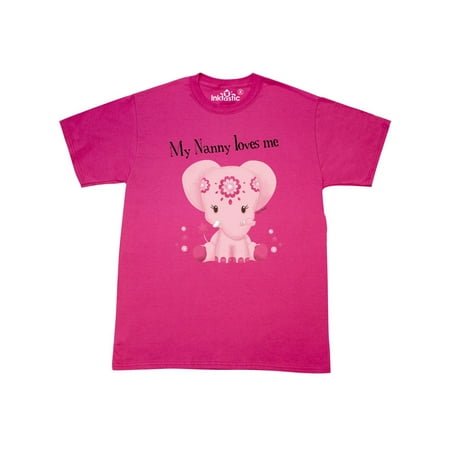 Aditi My Nanny loves me Pink Elephant beautiful T-Shirt