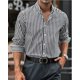 thumbnail image 1 of Camisa de hombre 2024, camisa abotonada, 6XL, camisa de verano, camisa amarilla de manga larga con solapa a rayas, camisa de resort, informal, cómoda y de moda, 1 of 6