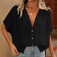 thumbnail image 3 of Summer Color Block Open Cardigan with Collar and Short Sleeve for Women, Polyester and Spandex, Lightweight, Ideal for Daily and Party Wear, 3 of 8